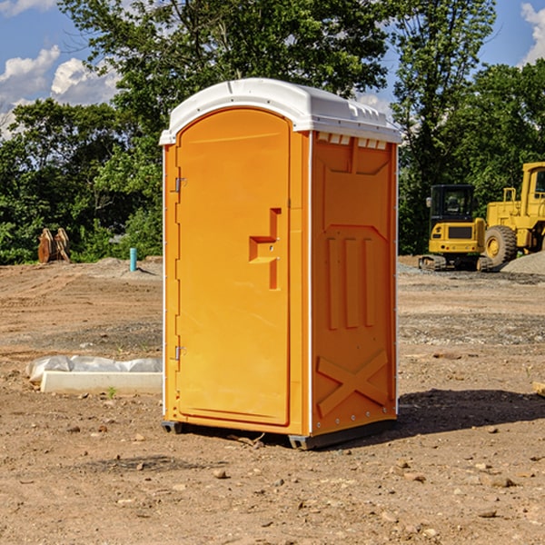 how often are the portable restrooms cleaned and serviced during a rental period in Webber KS